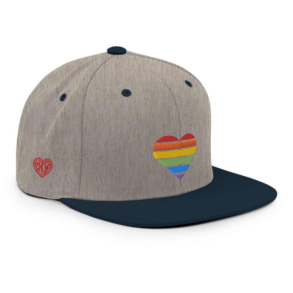 Casquette Snapback - COEUR ARC EN CIEL