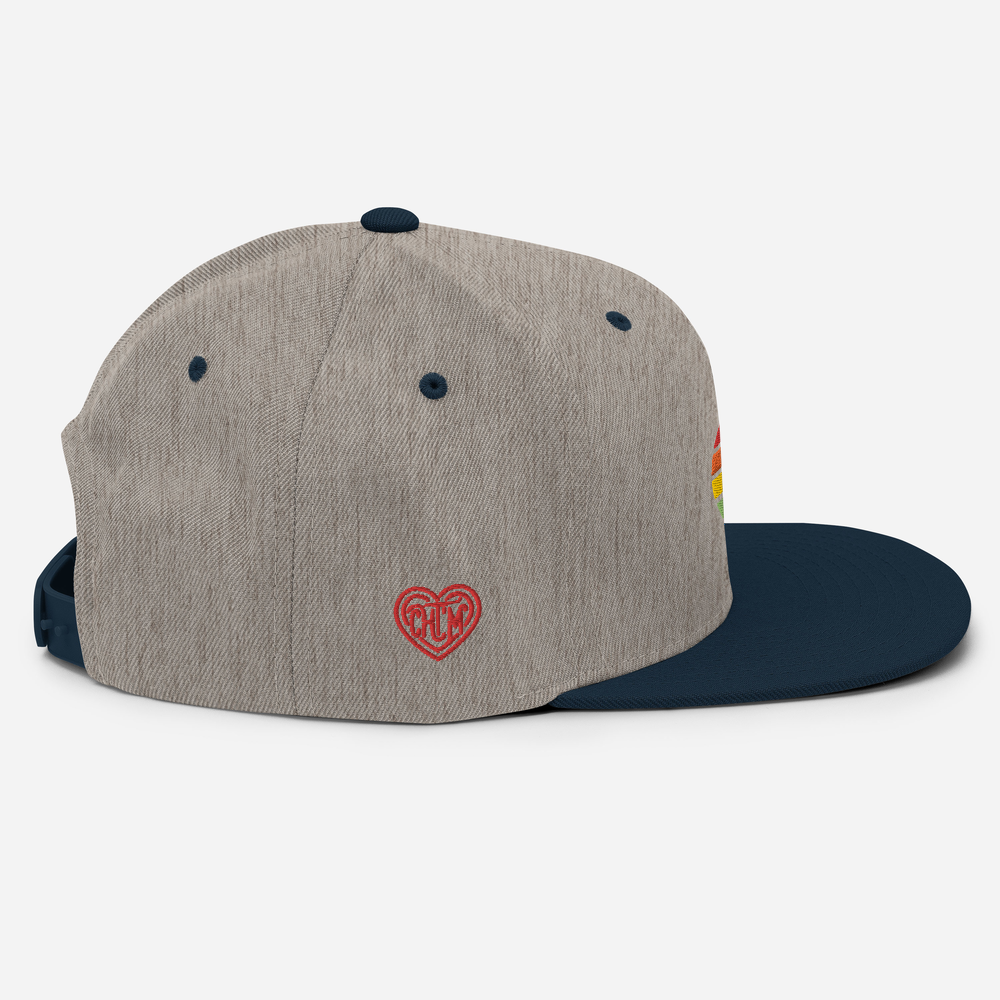 Casquette Snapback - COEUR ARC EN CIEL