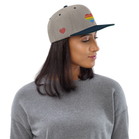 Casquette Snapback - COEUR ARC EN CIEL