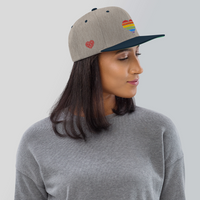 Casquette Snapback - COEUR ARC EN CIEL