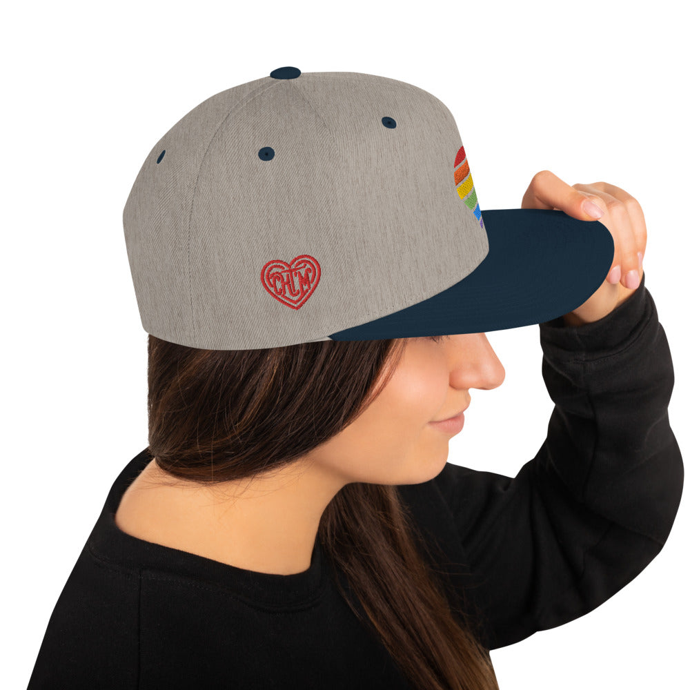 Casquette Snapback - COEUR ARC EN CIEL