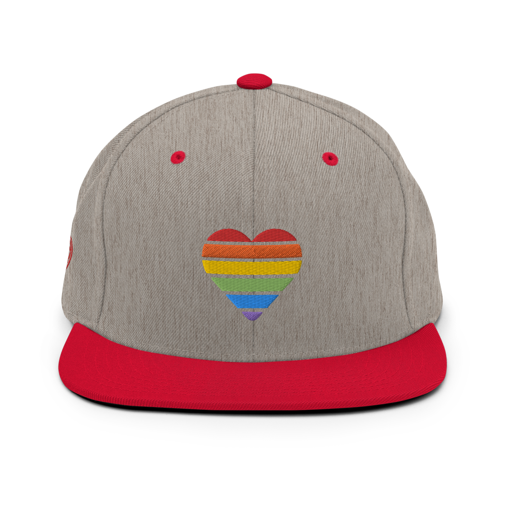 Casquette Snapback - COEUR ARC EN CIEL