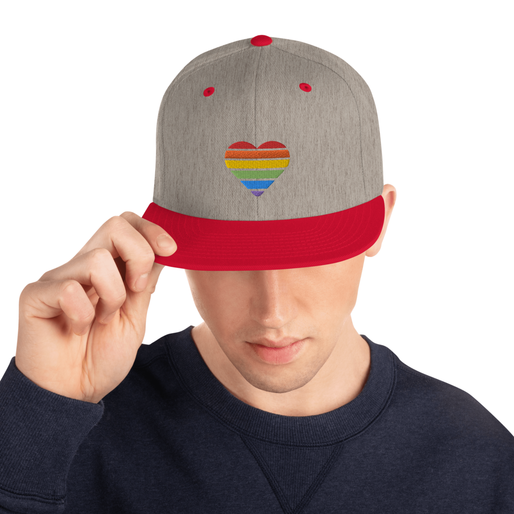 Casquette Snapback - COEUR ARC EN CIEL