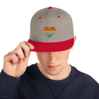 Casquette Snapback - COEUR ARC EN CIEL