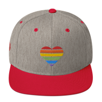 Casquette Snapback - COEUR ARC EN CIEL