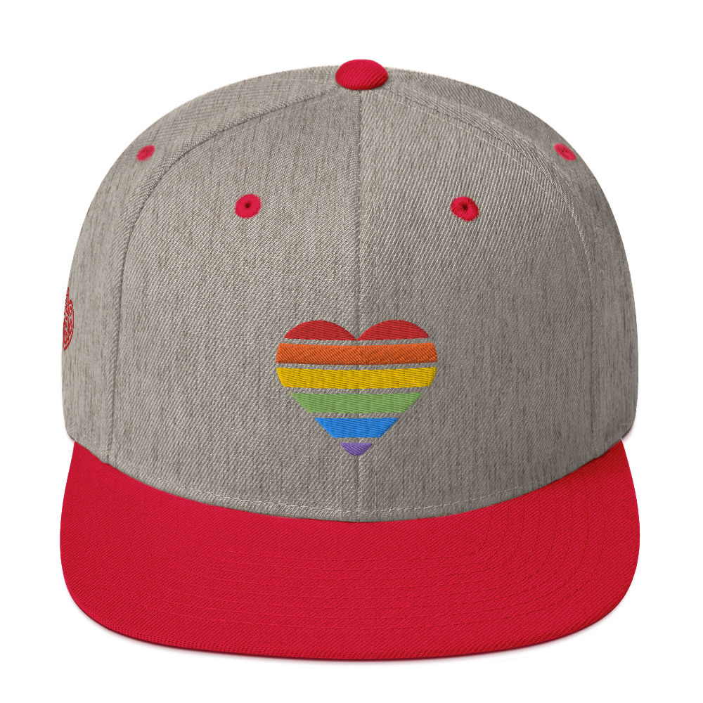 Casquette Snapback - COEUR ARC EN CIEL