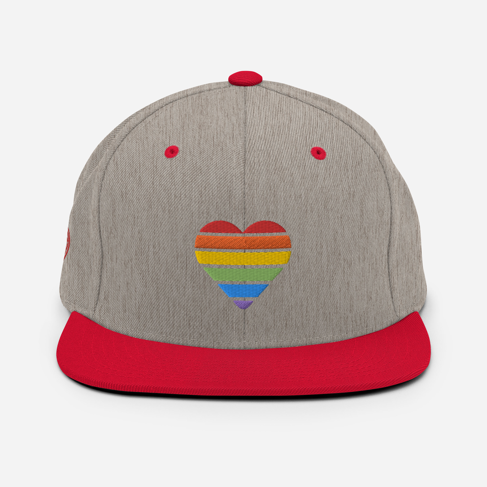 Casquette Snapback - COEUR ARC EN CIEL