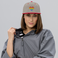 Casquette Snapback - COEUR ARC EN CIEL