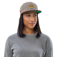 Casquette Snapback - COEUR ARC EN CIEL