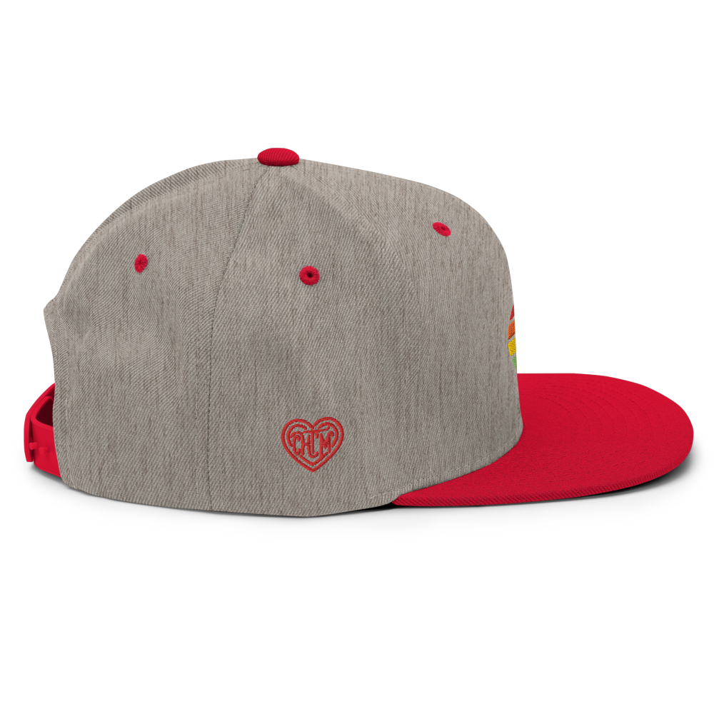 Casquette Snapback - COEUR ARC EN CIEL