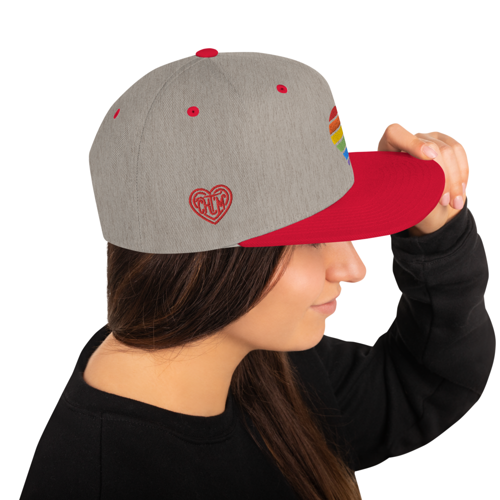 Casquette Snapback - COEUR ARC EN CIEL