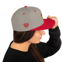 Casquette Snapback - COEUR ARC EN CIEL