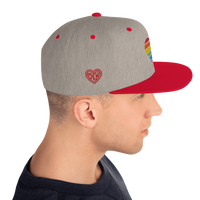 Casquette Snapback - COEUR ARC EN CIEL