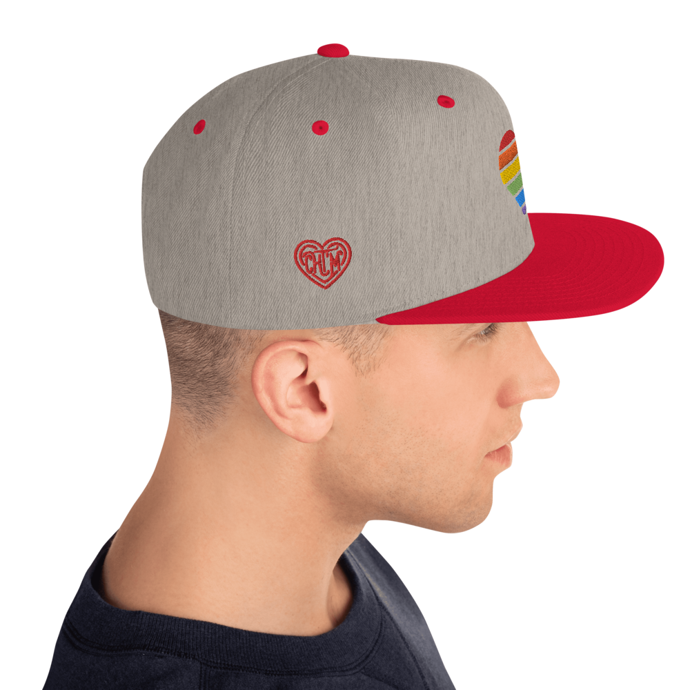 Casquette Snapback - COEUR ARC EN CIEL