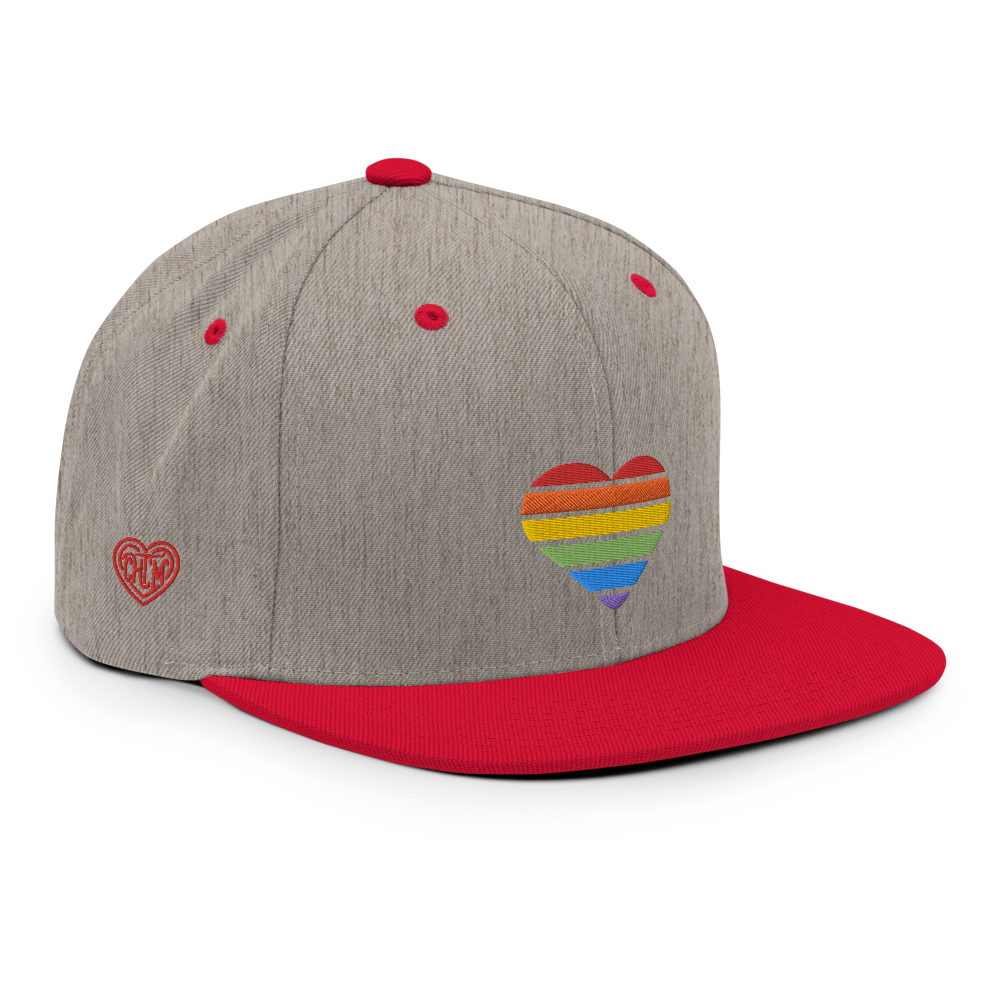 Casquette Snapback - COEUR ARC EN CIEL