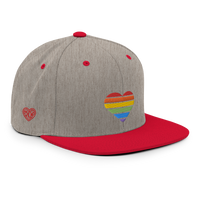 Casquette Snapback - COEUR ARC EN CIEL
