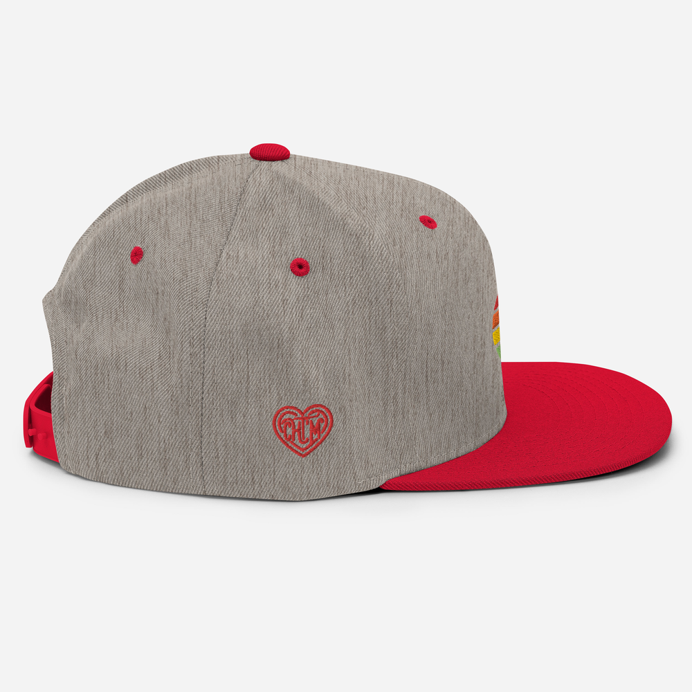 Casquette Snapback - COEUR ARC EN CIEL