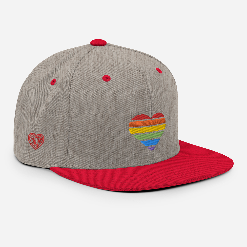 Casquette Snapback - COEUR ARC EN CIEL