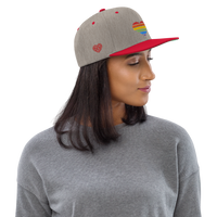 Casquette Snapback - COEUR ARC EN CIEL