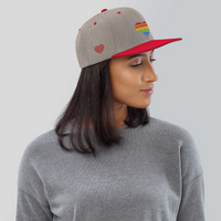 Casquette Snapback - COEUR ARC EN CIEL