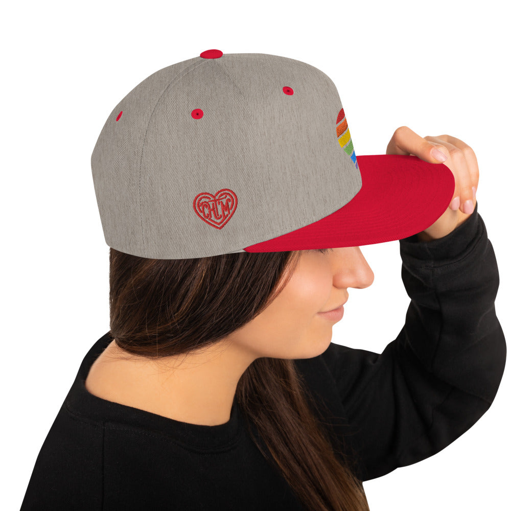 Casquette Snapback - COEUR ARC EN CIEL