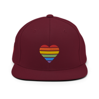 Casquette Snapback - COEUR ARC EN CIEL
