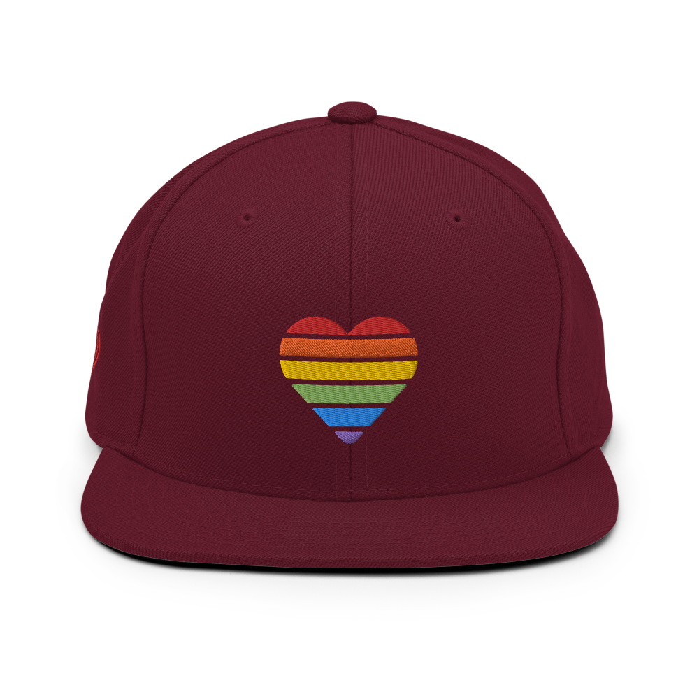 Casquette Snapback - COEUR ARC EN CIEL