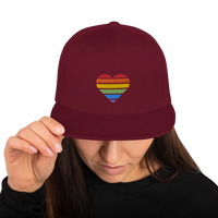 Casquette Snapback - COEUR ARC EN CIEL