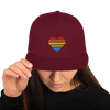 Casquette Snapback - COEUR ARC EN CIEL
