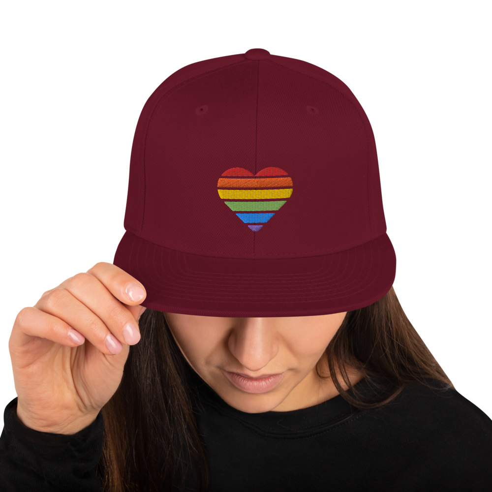 Casquette Snapback - COEUR ARC EN CIEL