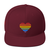Casquette Snapback - COEUR ARC EN CIEL