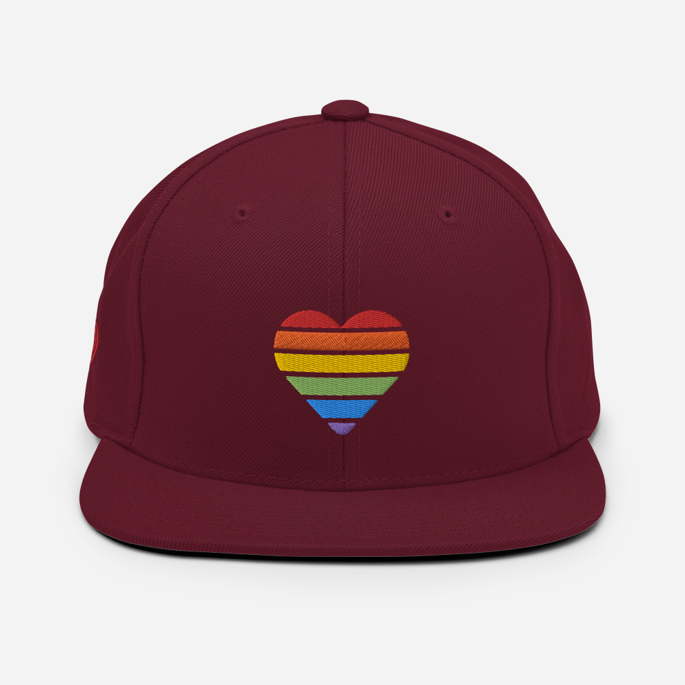 Casquette Snapback - COEUR ARC EN CIEL