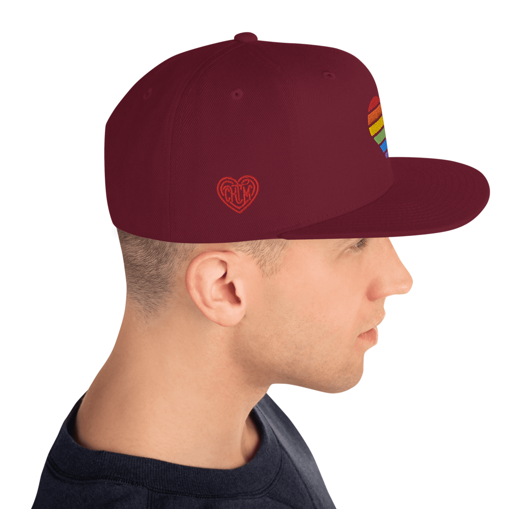Casquette Snapback - COEUR ARC EN CIEL