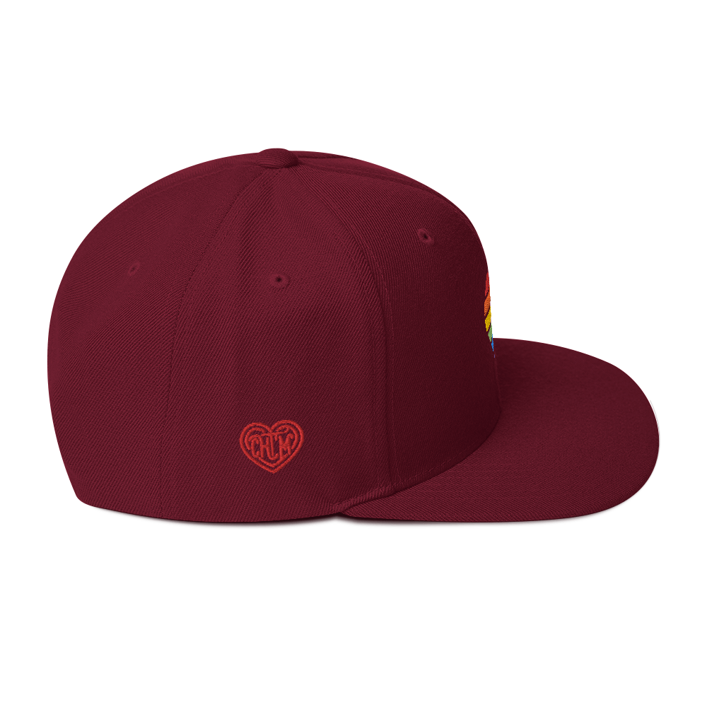 Casquette Snapback - COEUR ARC EN CIEL