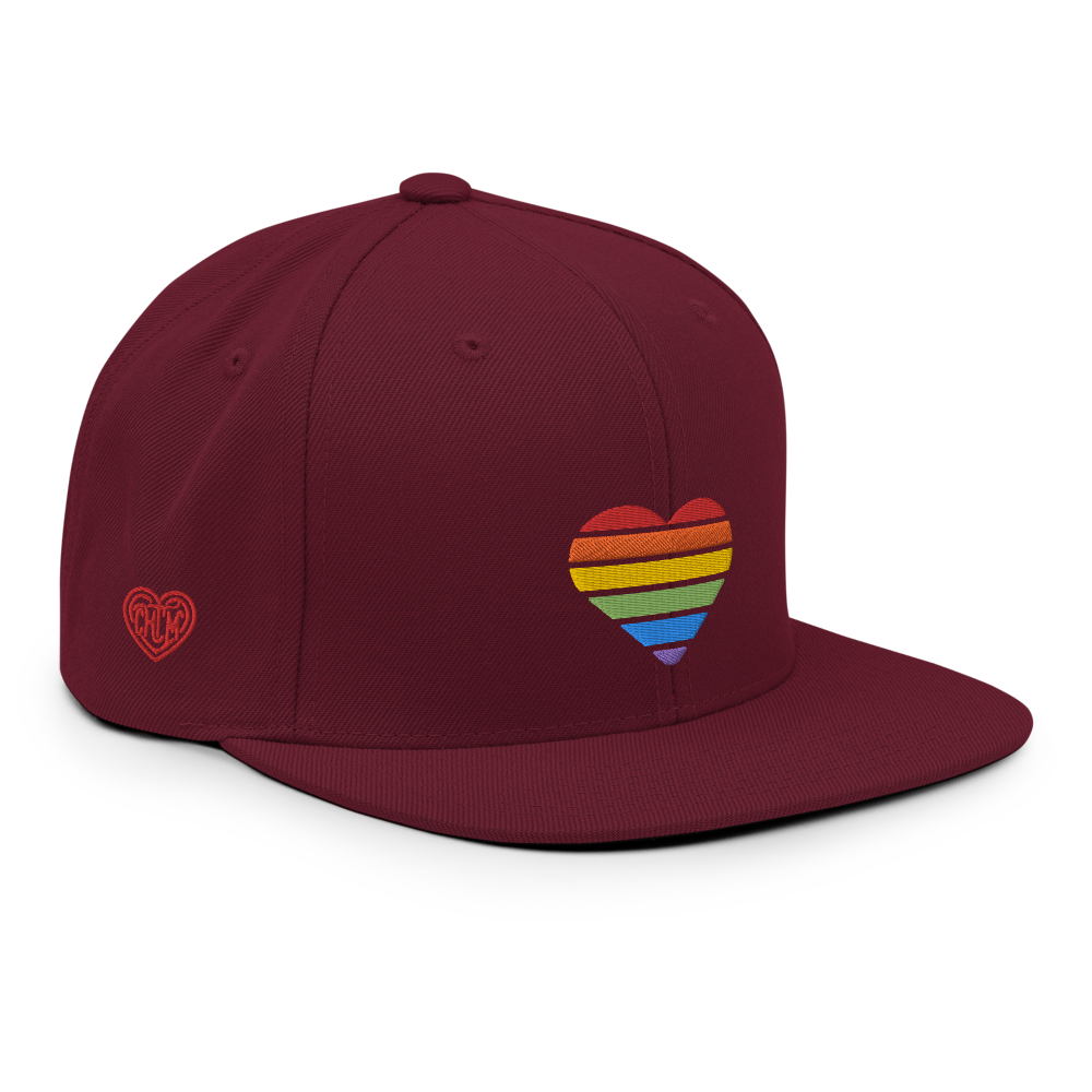 Casquette Snapback - COEUR ARC EN CIEL