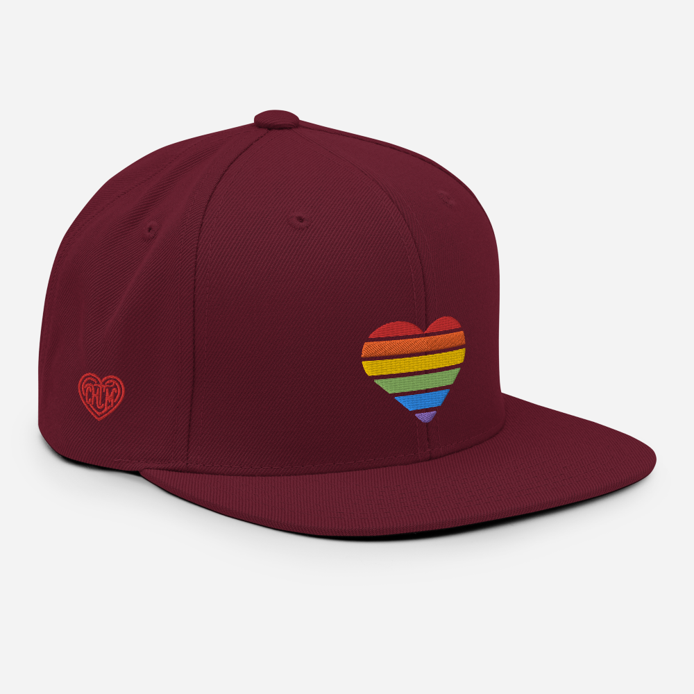 Casquette Snapback - COEUR ARC EN CIEL