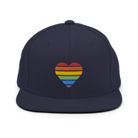 Casquette Snapback - COEUR ARC EN CIEL