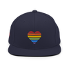 Casquette Snapback - COEUR ARC EN CIEL