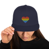 Casquette Snapback - COEUR ARC EN CIEL