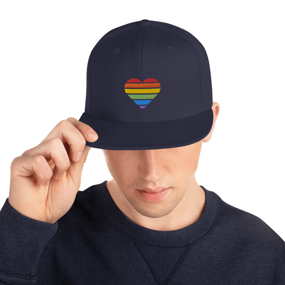 Casquette Snapback - COEUR ARC EN CIEL