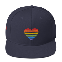Casquette Snapback - COEUR ARC EN CIEL