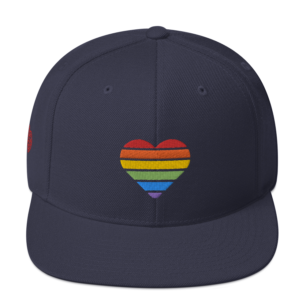 Casquette Snapback - COEUR ARC EN CIEL