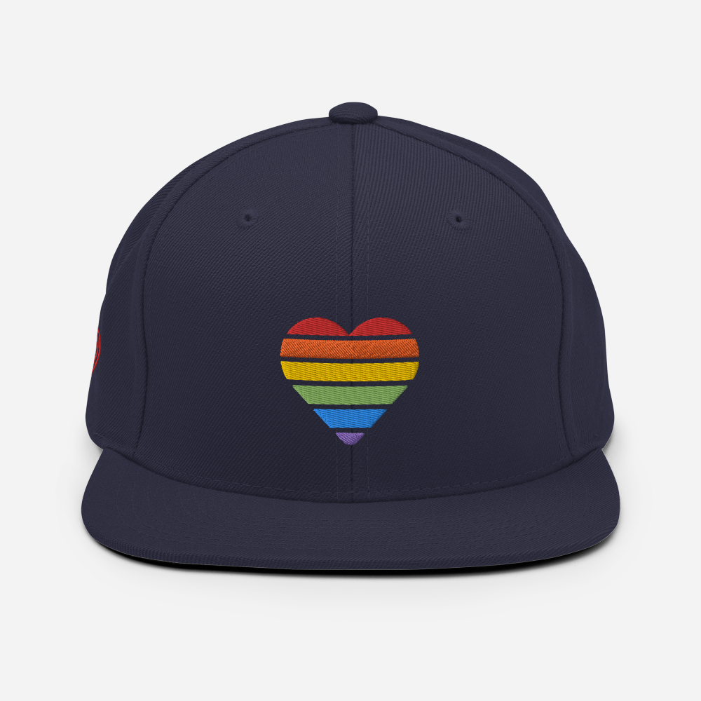 Casquette Snapback - COEUR ARC EN CIEL