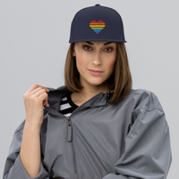 Casquette Snapback - COEUR ARC EN CIEL