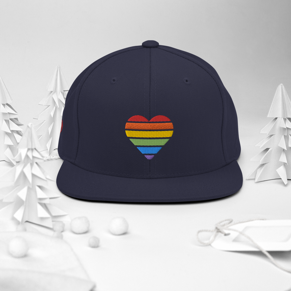 Casquette Snapback - COEUR ARC EN CIEL