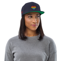 Casquette Snapback - COEUR ARC EN CIEL