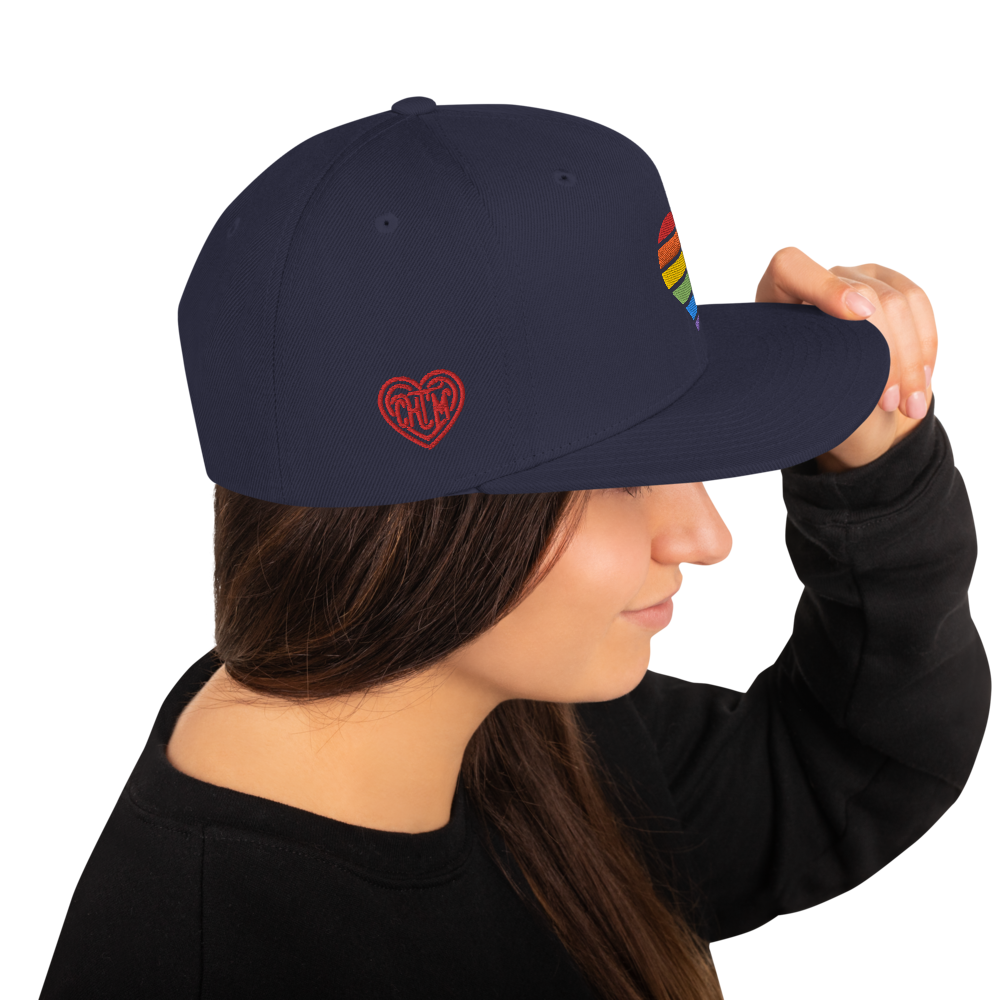 Casquette Snapback - COEUR ARC EN CIEL
