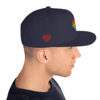 Casquette Snapback - COEUR ARC EN CIEL