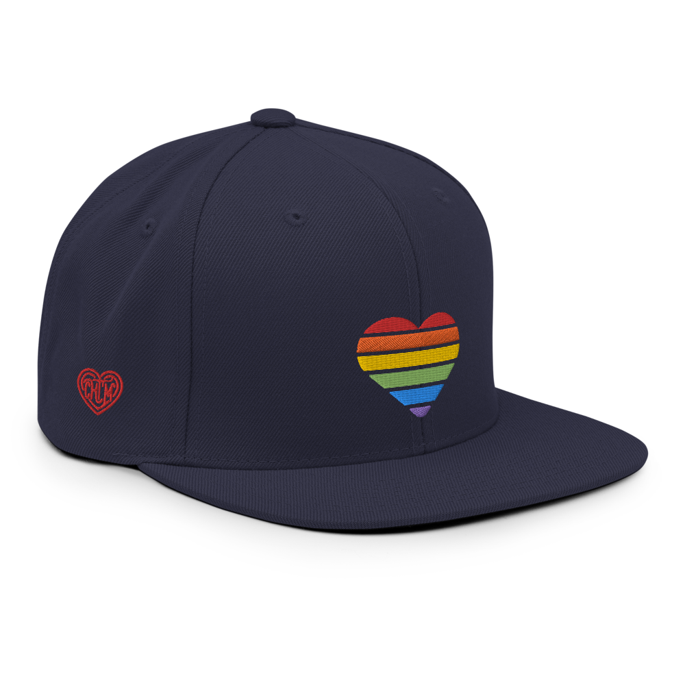 Casquette Snapback - COEUR ARC EN CIEL