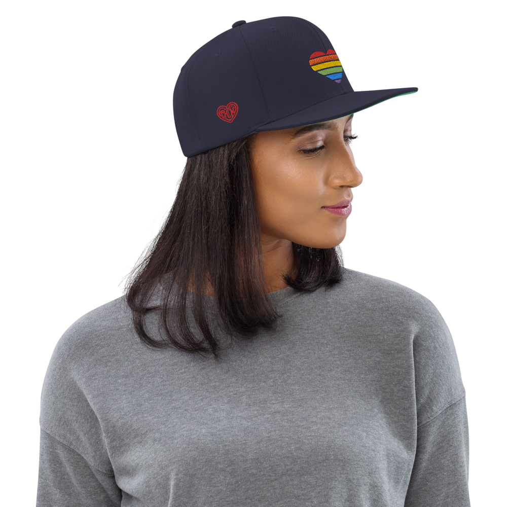 Casquette Snapback - COEUR ARC EN CIEL